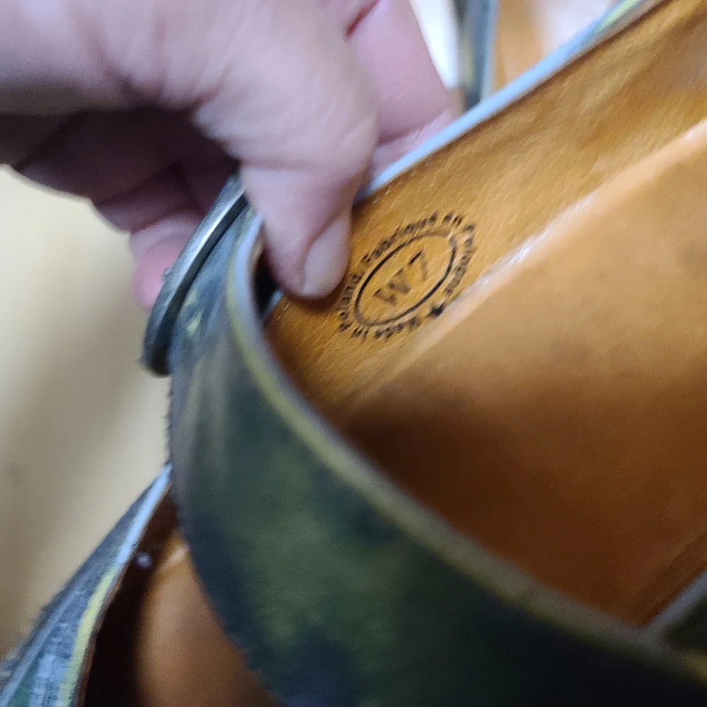 John fluevog size 7 Angela Mary janes green acid wash - Picture 9 of 9